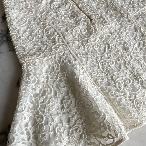 Rebecca Taylor Cream Lace Skirt - Picture 12 of 15